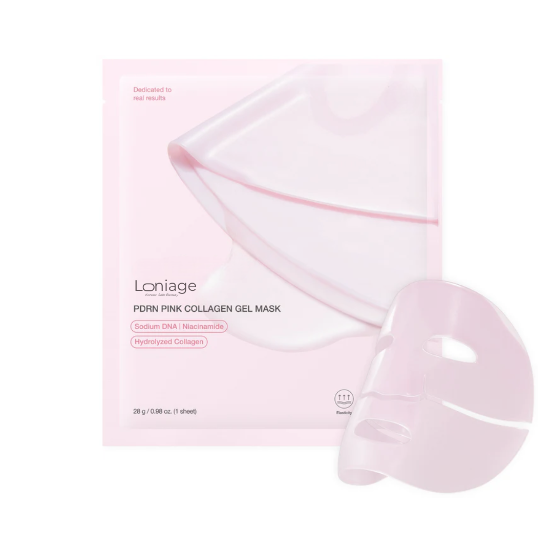 Loniage pink collagen mask - máscara de colágeno coreana