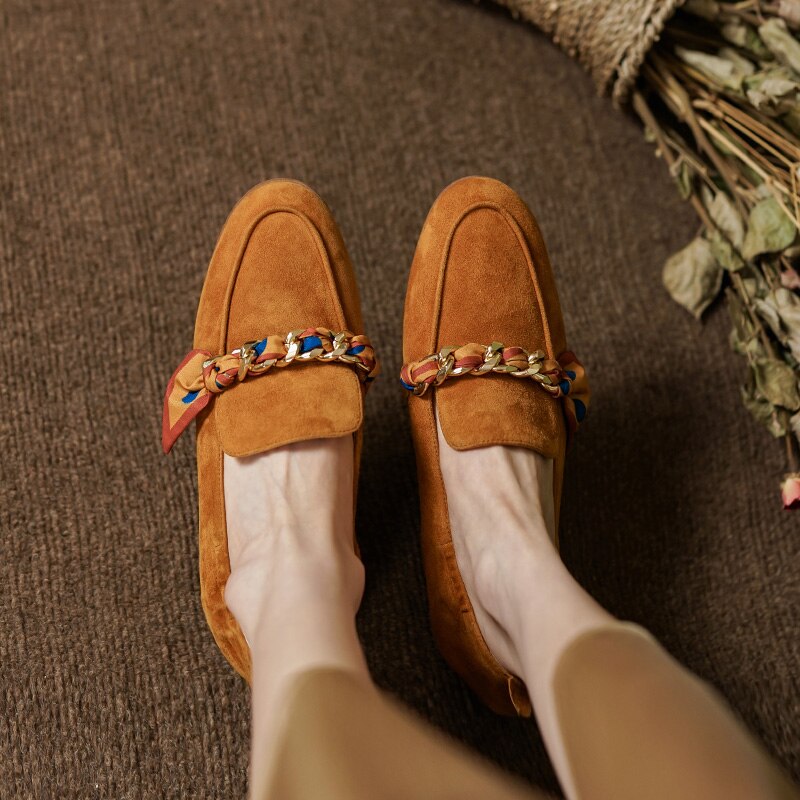 Dijon Mocassim Feminino de Couro Suede com Lacinho