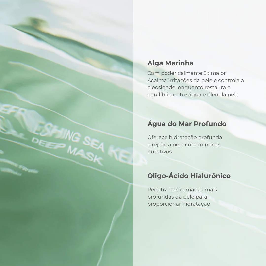Loniage refreshing sea kelp real deep mask - máscara de colágeno coreana