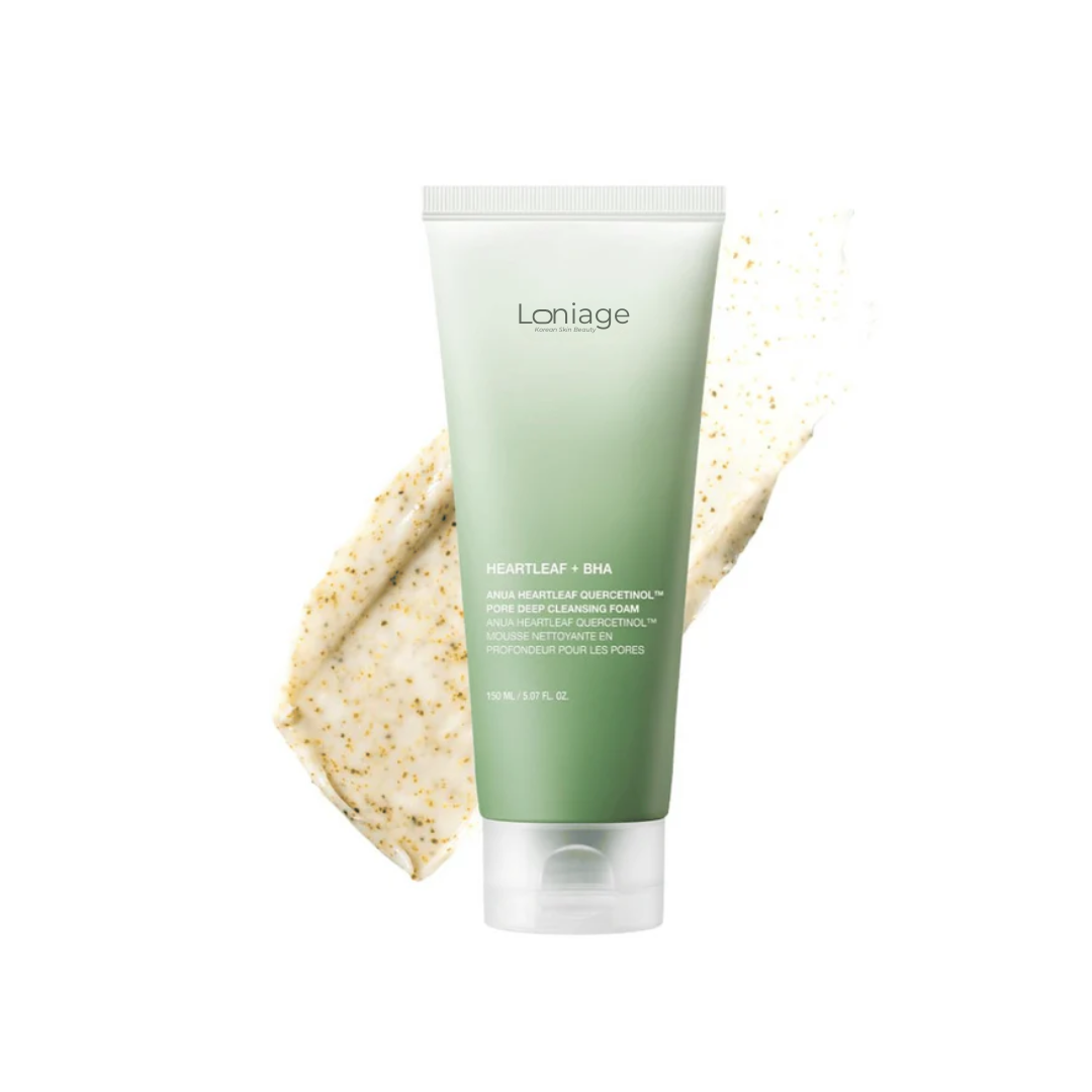 Loniage Heartleaf Quercetinol Pore - Espuma Coreana de Limpeza Profunda