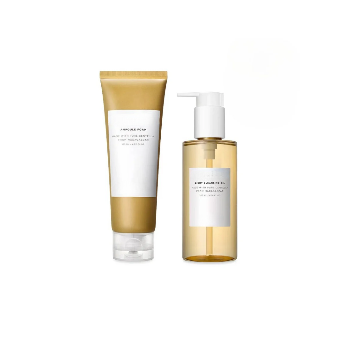 Centella Duo de Limpeza Coreana - Cleansing Oil e Ampoule Foam