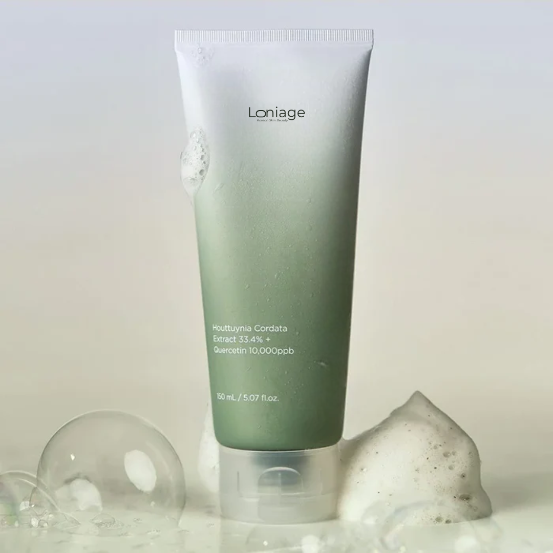 Loniage Heartleaf Quercetinol Pore - Espuma Coreana de Limpeza Profunda