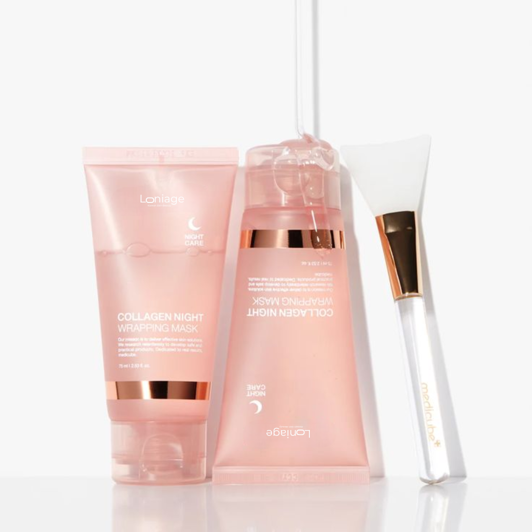 Loniage collagen night mask - máscara de colágeno noturna coreana