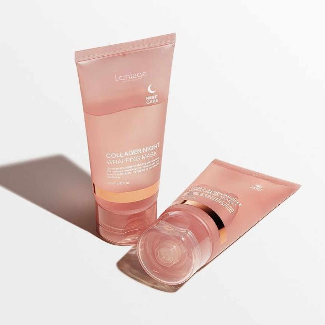 Loniage collagen night mask - máscara de colágeno noturna coreana